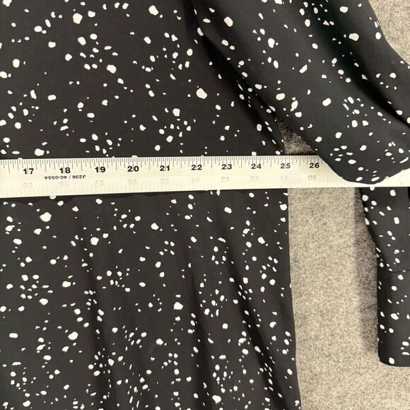 Terra & Sky Blouse Women 1X Plus Black Geometric V-Neck Long Sleeve Casual - Picture 5 of 7